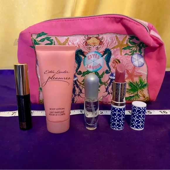 NWT Estee Lauder Lipstick & Pleasure Perfume Set Limited Edition Passion Pink 🔥 - Picture 10 of 10